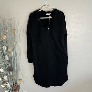 🆕 Lovestitch women’s black loungewear hoody sweater dress Size M casual sporty